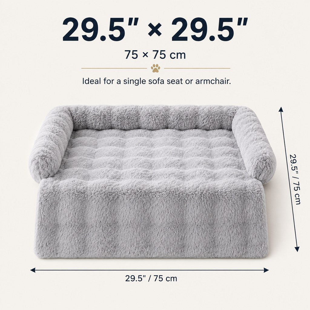 Plush Pet Sofa Protector Bed – Keeps Couch Clean