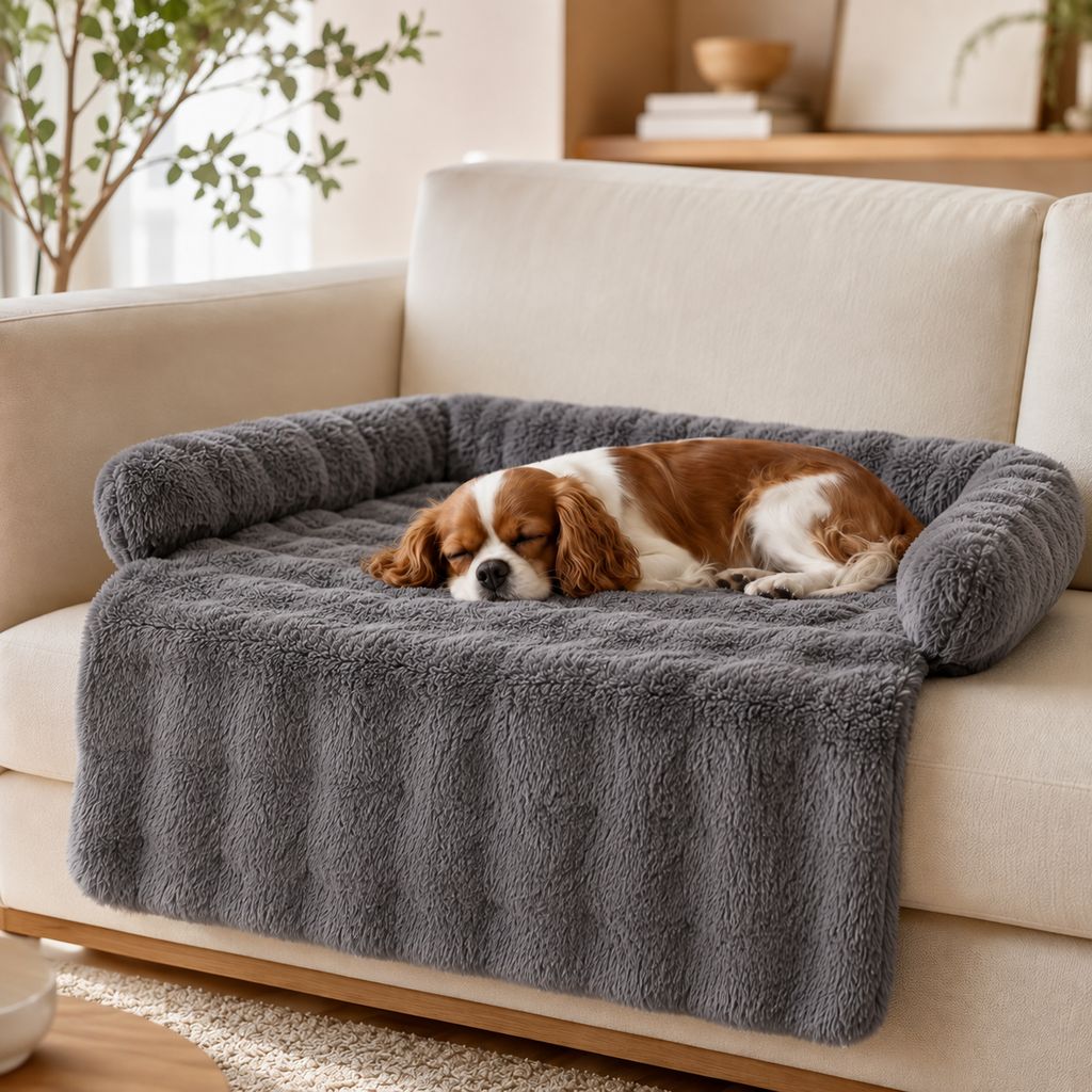 Plush Pet Sofa Protector Bed – Keeps Couch Clean