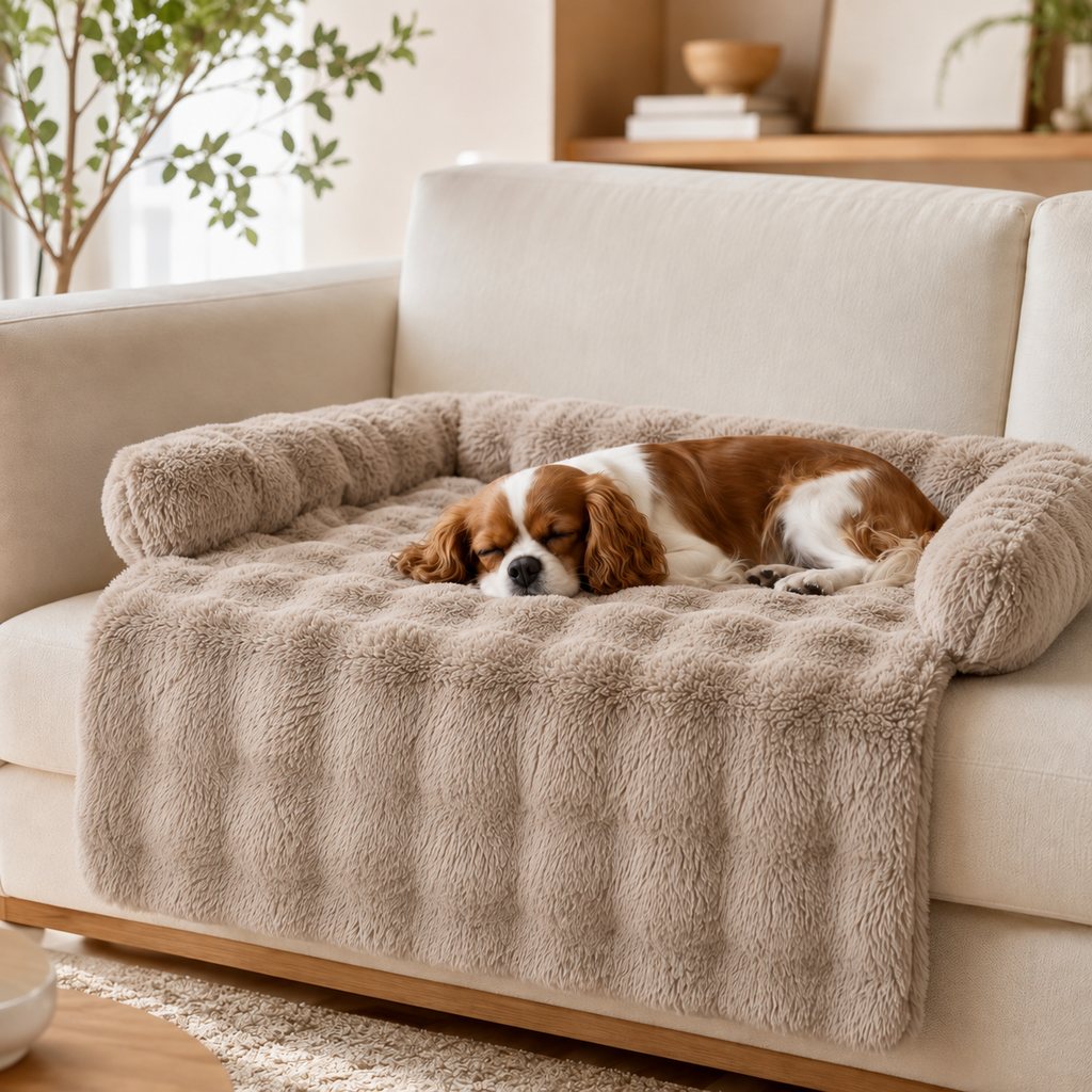 Plush Pet Sofa Protector Bed – Keeps Couch Clean