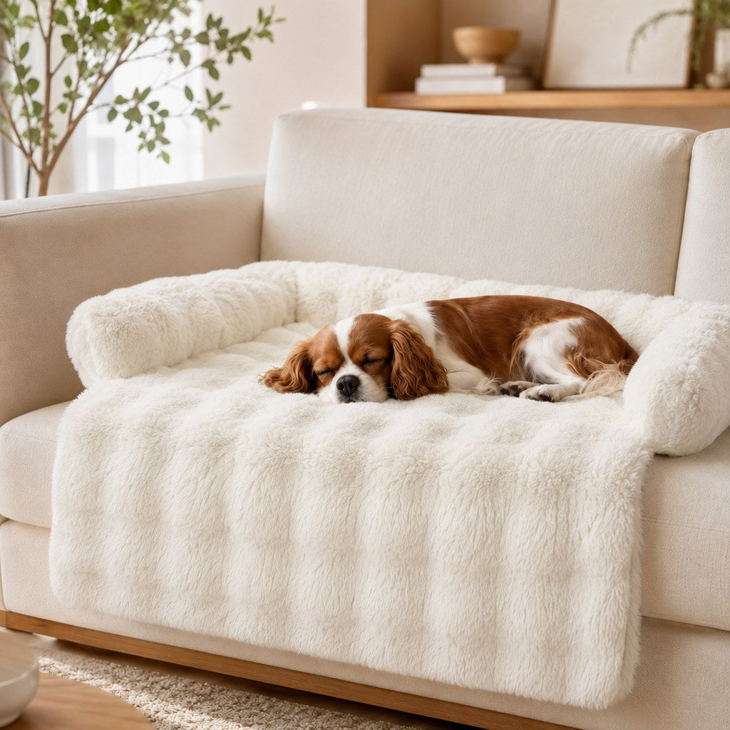 Plush Pet Sofa Protector Bed – Keeps Couch Clean