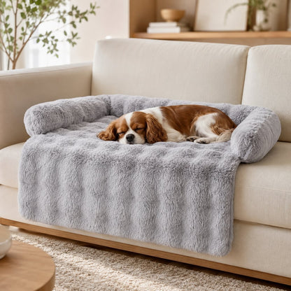 Plush Pet Sofa Protector Bed – Keeps Couch Clean