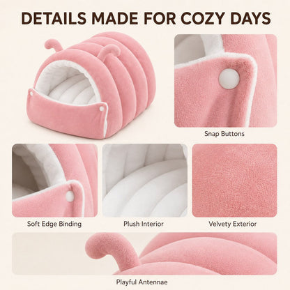 Plush Cat Cave Bed – Cozy Semi-Enclosed Hideaway