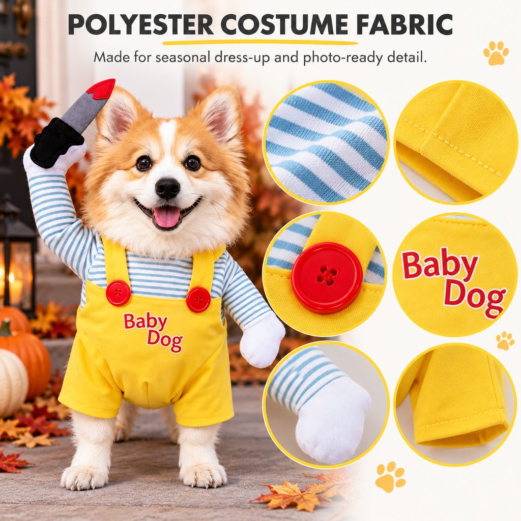 Horror Doll Dog Costume – Instant Spooky Look