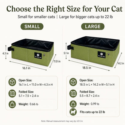 Foldable Travel Cat Litter Box – Leak-Proof