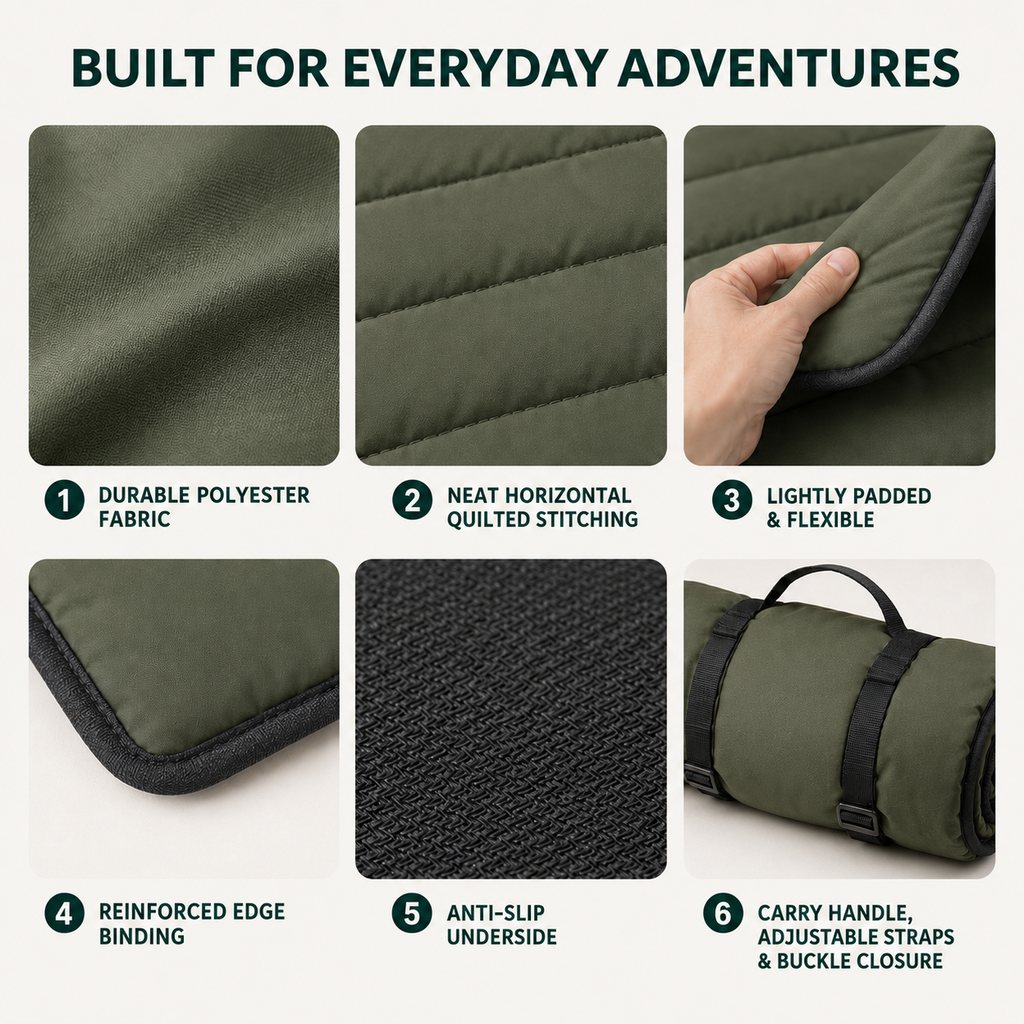 Roll-Up Dog Travel Mat – Off Damp, Dirty Ground