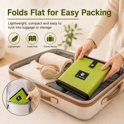 Foldable Travel Cat Litter Box – Packs Flat Anywhere