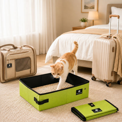 Foldable Travel Cat Litter Box – Packs Flat Anywhere
