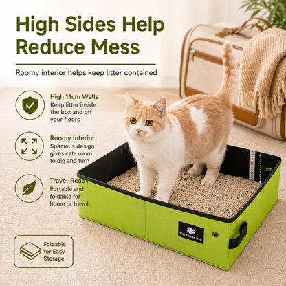 Foldable Travel Cat Litter Box – Packs Flat Anywhere