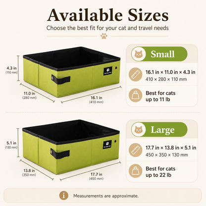 Foldable Travel Cat Litter Box – Packs Flat Anywhere