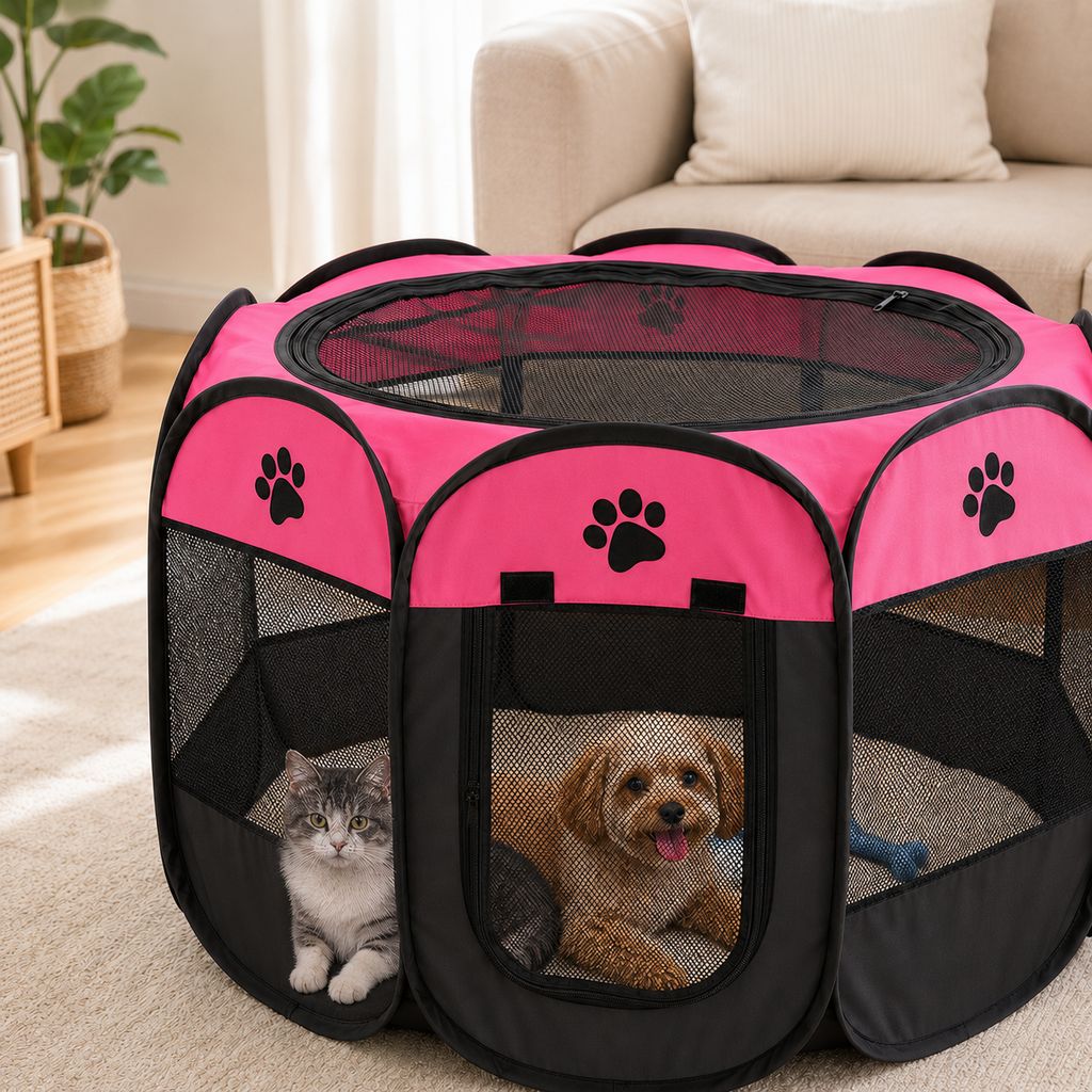 Foldable Pet Playpen – Breathable & Portable