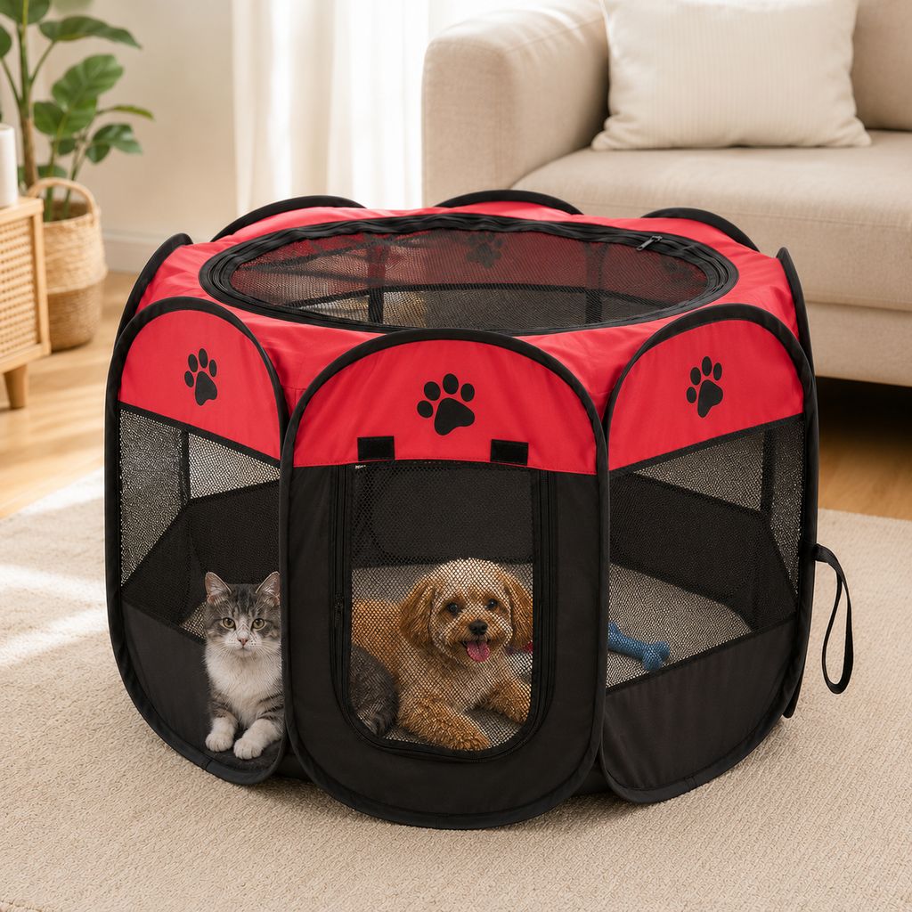 Foldable Pet Playpen – Breathable & Portable