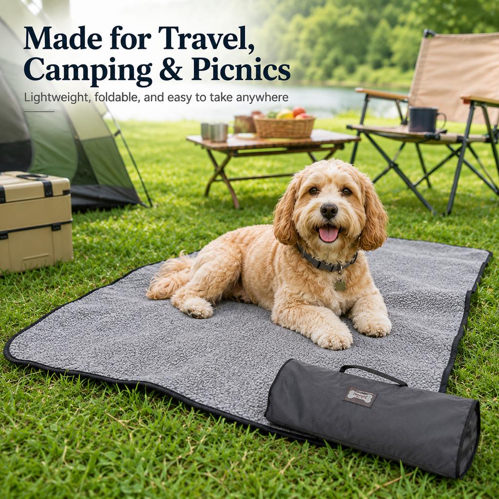 Portable Outdoor Pet Mat – Foldable Travel Blanket