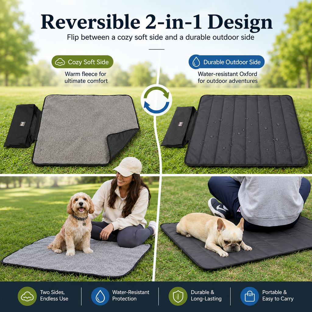 Portable Outdoor Pet Mat – Foldable Travel Blanket