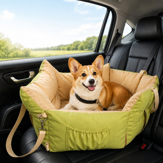Portable Pet Car Bed – Cozy, Secure Road Trip Rest