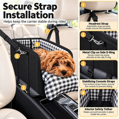 Console Pet Car Seat – Secure Front-Seat Travel
