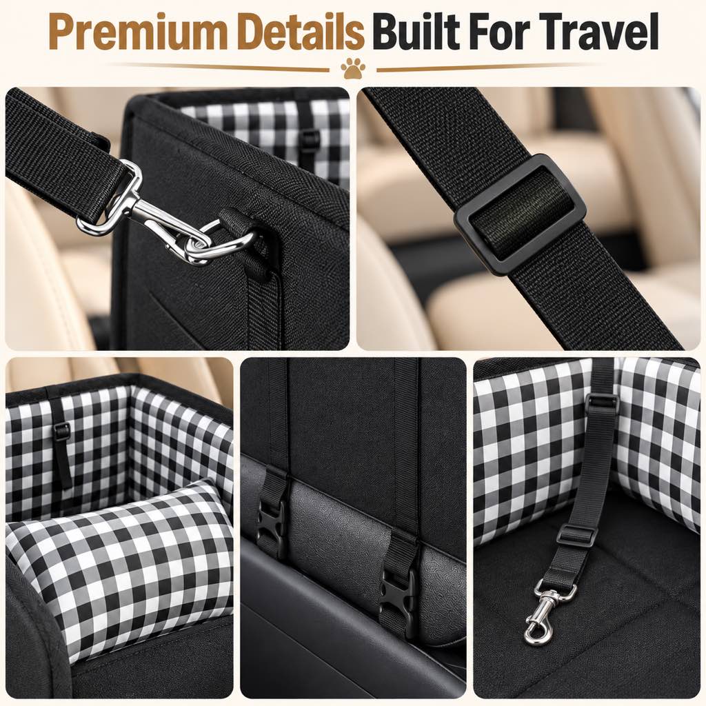 Console Pet Car Seat – Secure Front-Seat Travel