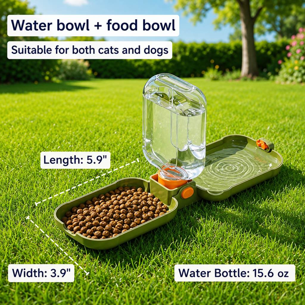 Folding Pet Water & Food Cup – Leak-Resistant Travel