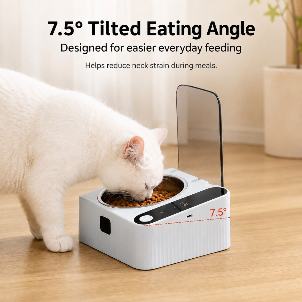 Motion Sensor Covered Cat Bowl – Keeps Food Fresh & Clean