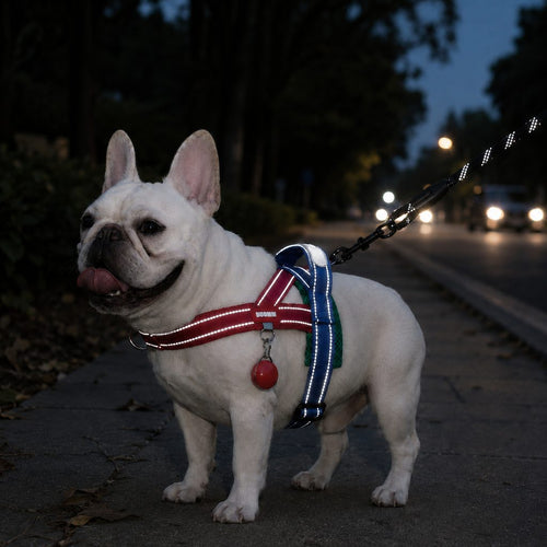 No-Choke Frenchie Harness & Leash Set – Reflective Control