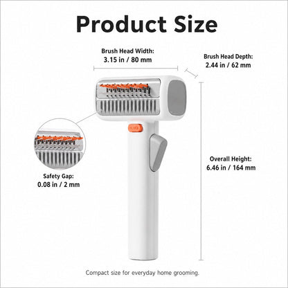Self-Cleaning Dematting Brush – Removes Tangles & Loose Fur