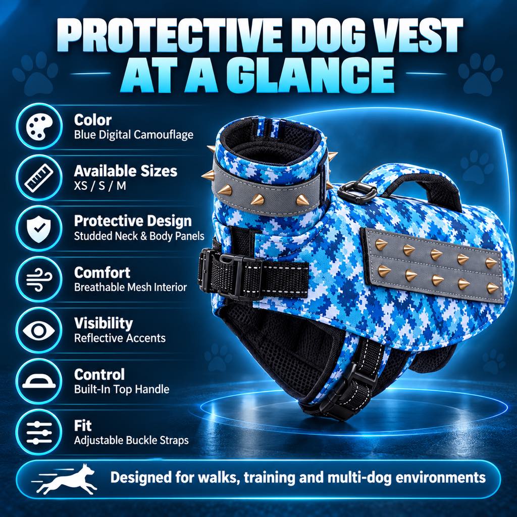 Anti-Bite Protective Dog Vest – Neck & Body Guard