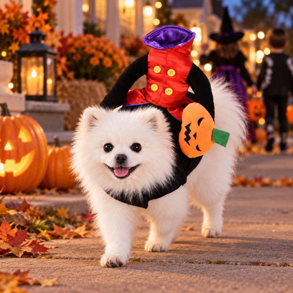 Pumpkin Knight Dog Costume – Rider Style Halloween