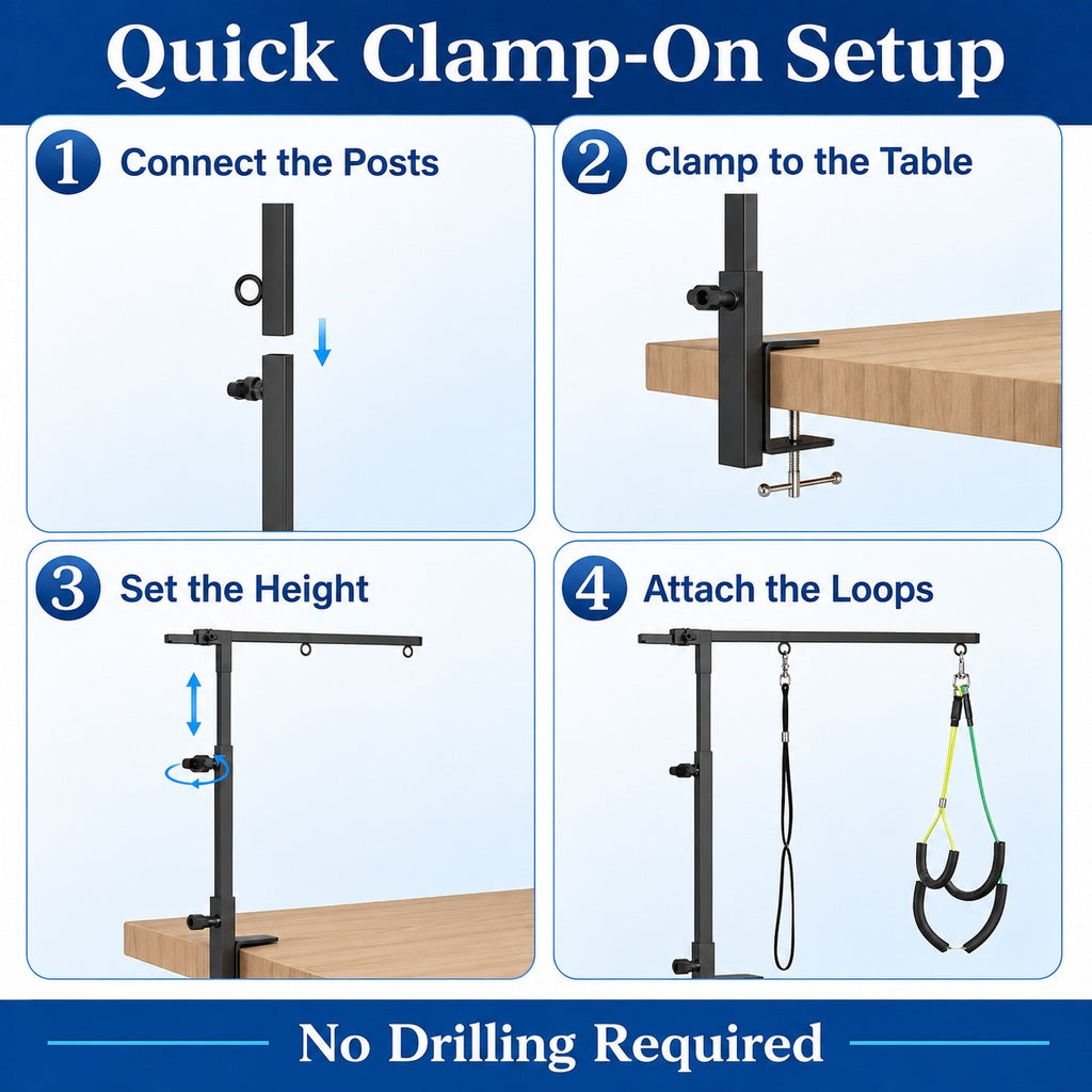 Clamp-On Pet Grooming Arm – Dual Support Holder
