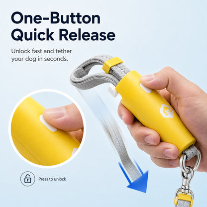 Quick-Tether Dog Leash – Hands-Free at Cafes & Parks