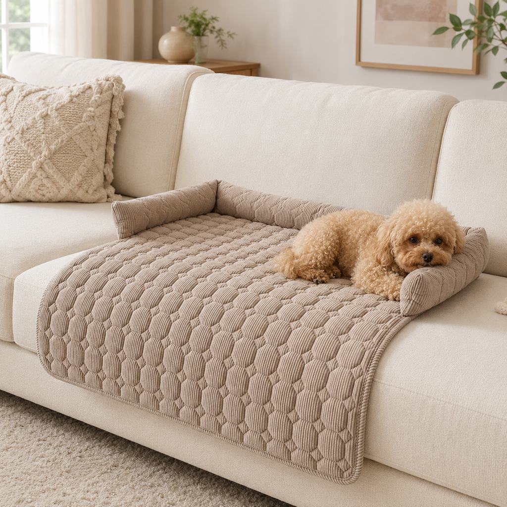 Quilted Pet Couch Bed – Sofa Protector Lounger