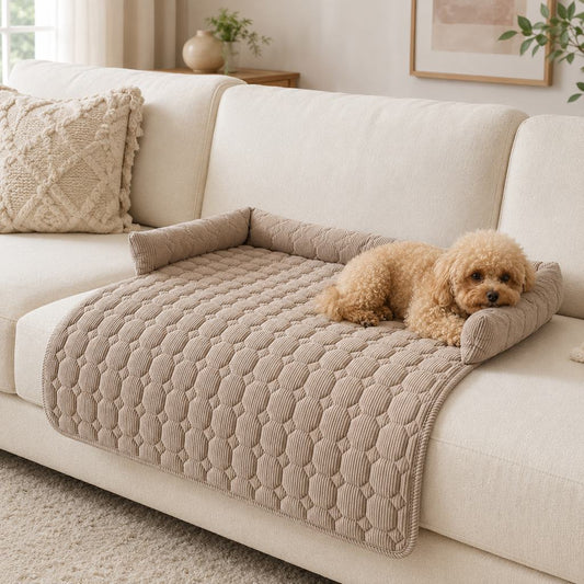 Quilted Pet Couch Bed – Sofa Protector Lounger