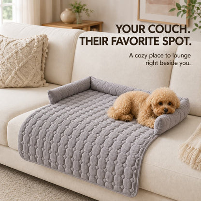 Quilted Pet Couch Bed – Sofa Protector Lounger
