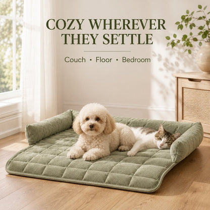 Quilted Pet Couch Bed – Sofa Protector Lounger