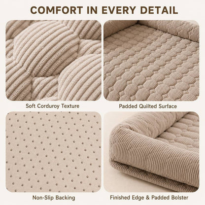 Quilted Pet Couch Bed – Sofa Protector Lounger