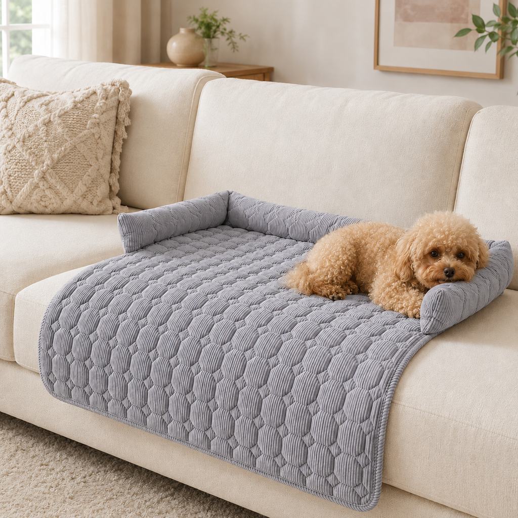 Quilted Pet Couch Bed – Sofa Protector Lounger