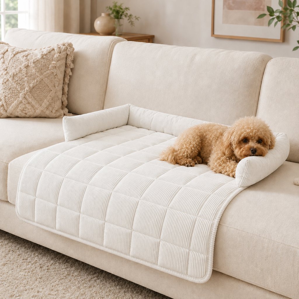 Quilted Pet Couch Bed – Sofa Protector Lounger