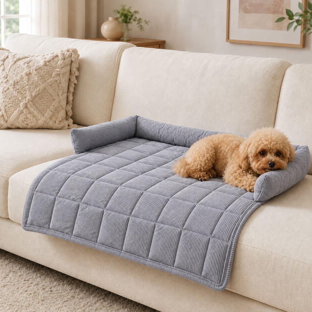 Quilted Pet Couch Bed – Sofa Protector Lounger