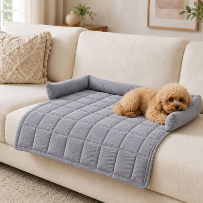 Quilted Pet Couch Bed – Sofa Protector Lounger