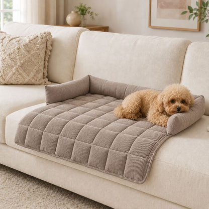 Quilted Pet Couch Bed – Sofa Protector Lounger