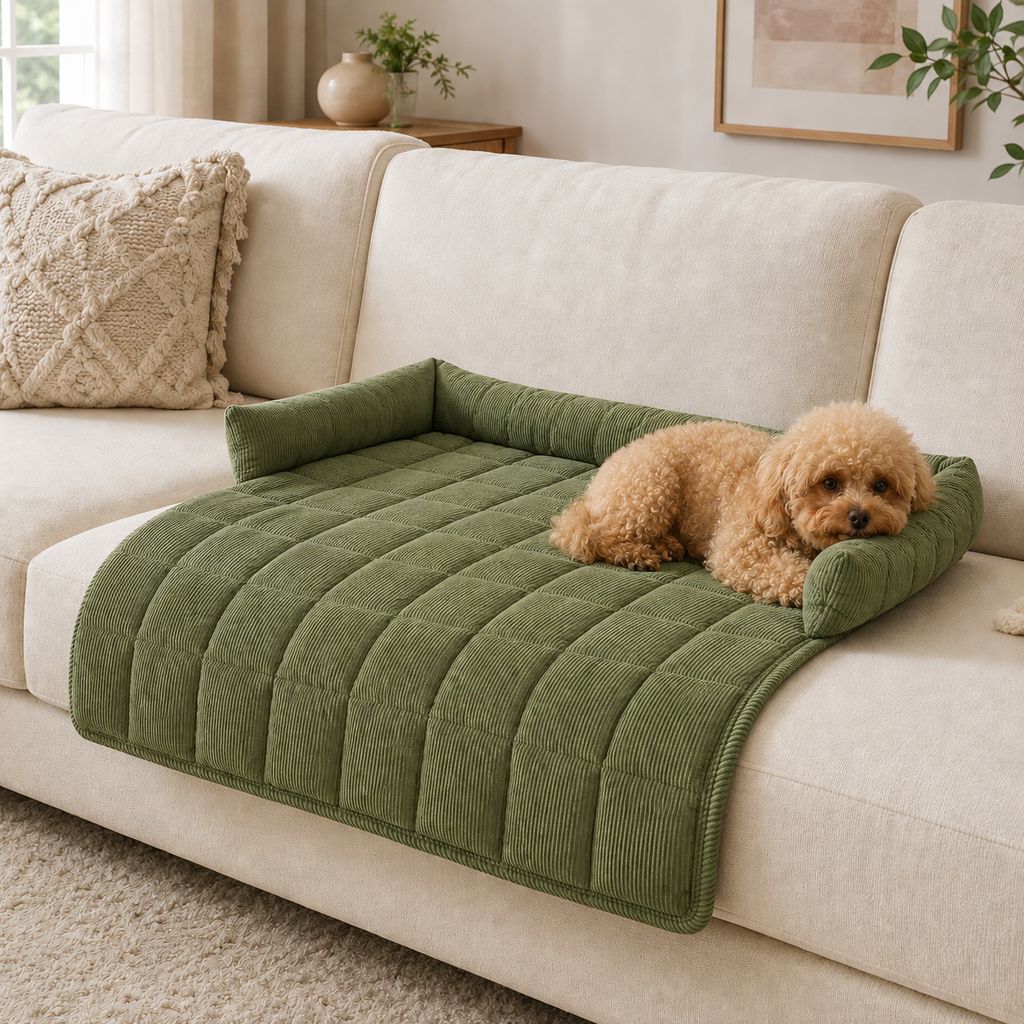 Quilted Pet Couch Bed – Sofa Protector Lounger