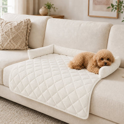 Quilted Pet Couch Bed – Sofa Protector Lounger
