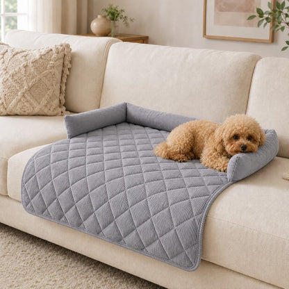 Quilted Pet Couch Bed – Sofa Protector Lounger