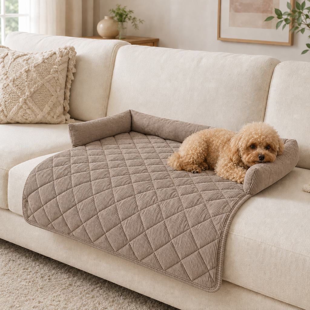 Quilted Pet Couch Bed – Sofa Protector Lounger