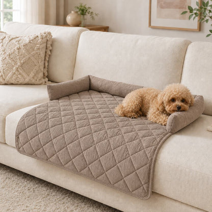 Quilted Pet Couch Bed – Sofa Protector Lounger