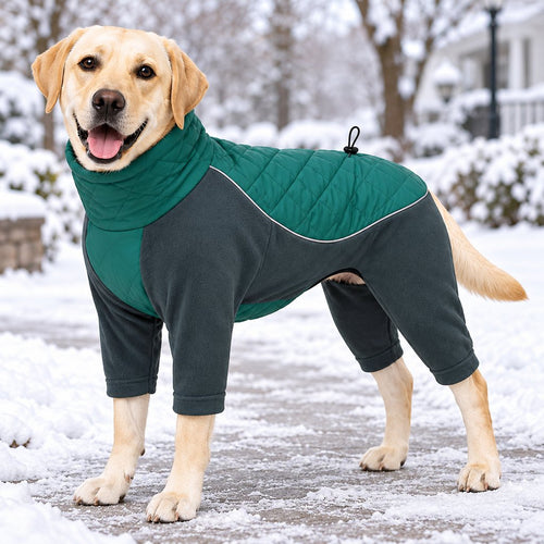 Four-Leg Winter Dog Snowsuit – Full-Body Warmth