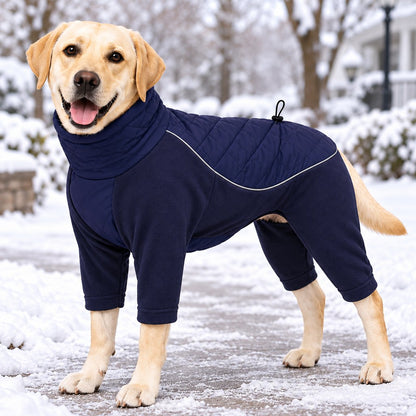 Four-Leg Winter Dog Snowsuit – Full-Body Warmth