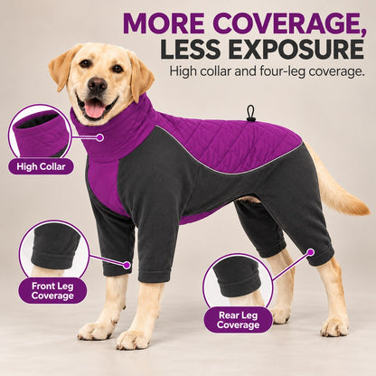 Four-Leg Winter Dog Snowsuit – Full-Body Warmth
