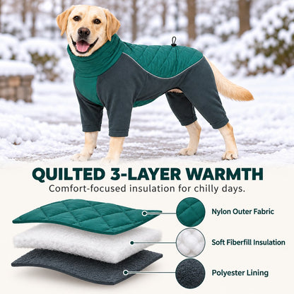 Four-Leg Winter Dog Snowsuit – Full-Body Warmth