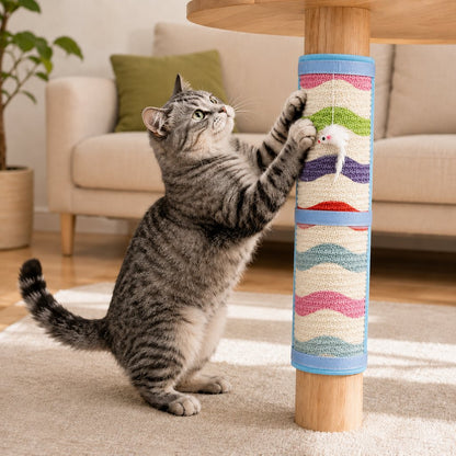 Wrap-Around Sisal Cat Scratcher – Protects Table Legs