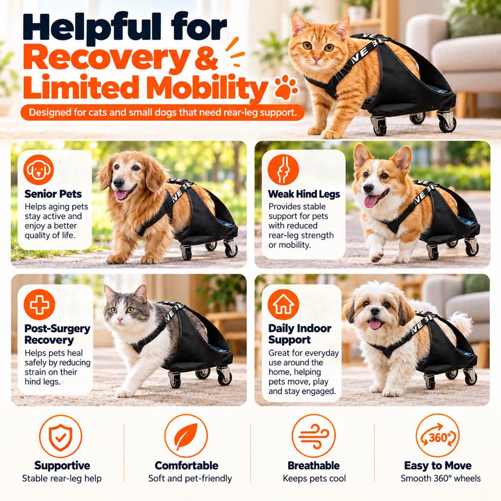 Rear Leg Pet Wheelchair – Mobility for Weak Hind Legs