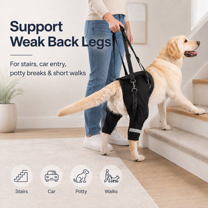 Senior Dog Rear Support Harness – Easier Stairs & Car Rides